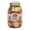 Glass jar of Amish Made smoked pickled eggs with vintage-style label, featuring natural ingredients, ideal for Kitchen & Food, Pantry, USA Made, Best Sellers, and Promo Eligible collections.