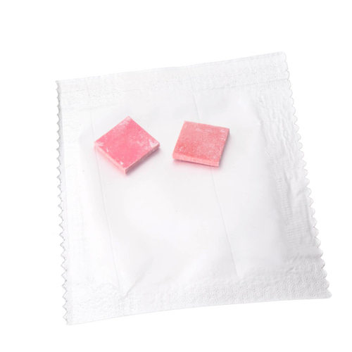 Clear sealed packet containing two pink sticky squares designed to trap pantry moths, featured in Home & Decor, Farm, Garden & Tool, Pest Control, Household Helpers, USA Made, Best Sellers, and Promo Eligible collections.