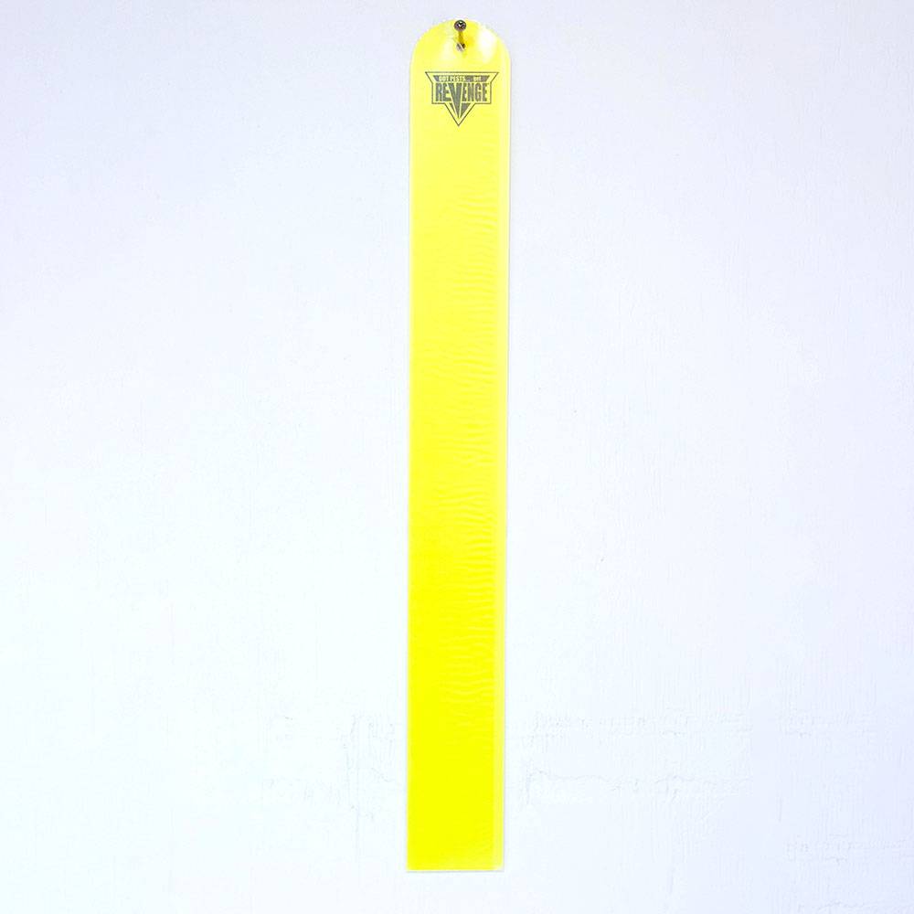 Bright yellow fly stick with adhesive surface for trapping flying insects, designed for effective pest control in farm, garden, and tool settings, part of best sellers and promo eligible collections.