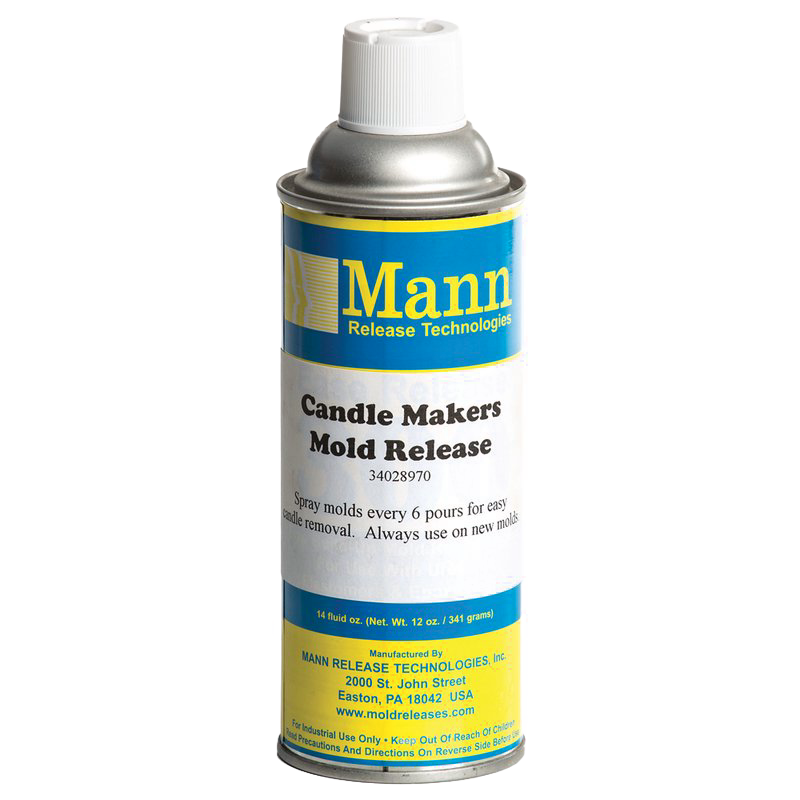 Spray can of mold release used in candlemaking to ensure easy wax removal from molds, made in USA and featured in Candlemaking Supplies and Best Sellers collections.