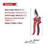 Pair of red and blue handled bypass pruning shears with precision carbon steel blades, ideal for Farm, Garden & Tool, Garden Accessories, Lawncare, Best Sellers, and Promo Eligible collections.