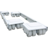 Adjustable steel appliance rollers with durable plastic wheels, designed to fit various household appliances and ease moving heavy items for cleaning, ideal for Home & Decor and Appliance collections.
