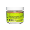 Clear jar of tooth powder labeled with gentle formula ingredients for sensitive mouths including white oak bark, myrrh gum, bloodroot, and warming essential oils, featured in Health & Wellness, Health Remedies, Grooming and Personal Hygiene, USA Made, Best Sellers, and Promo Eligible collections.