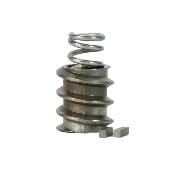 Stainless steel auger with spring attachment designed for milling corn and beans, handcrafted in USA, ideal for Kitchen & Food, Grain Mills, and Bread Making Supplies collections.