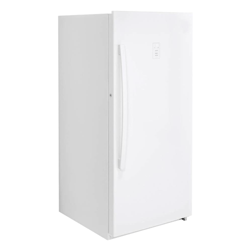 White upright gas freezer with a tall handle and clean design, Amish made in USA, featured in Appliances, USA Made, Amish Made, Refrigerators and Freezers, and Best Sellers collections.