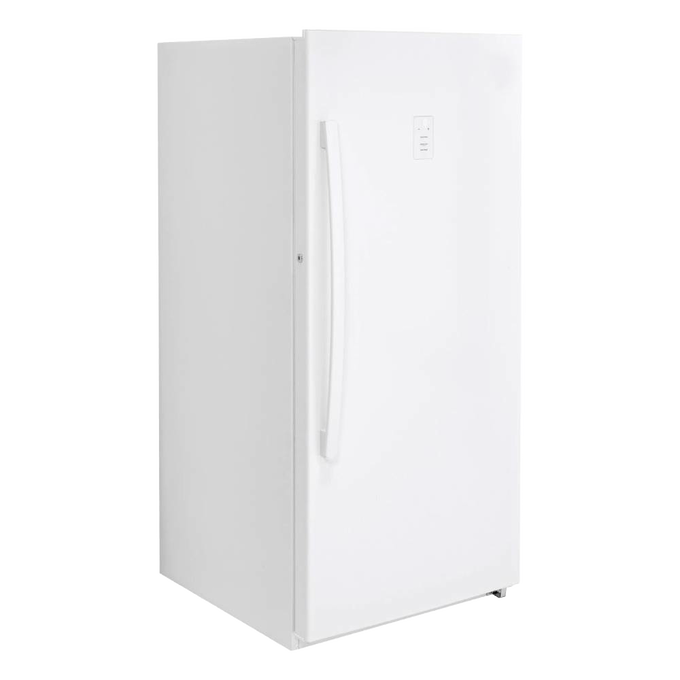 White upright gas freezer with a tall handle and clean design, Amish made in USA, featured in Appliances, USA Made, Amish Made, Refrigerators and Freezers, and Best Sellers collections.