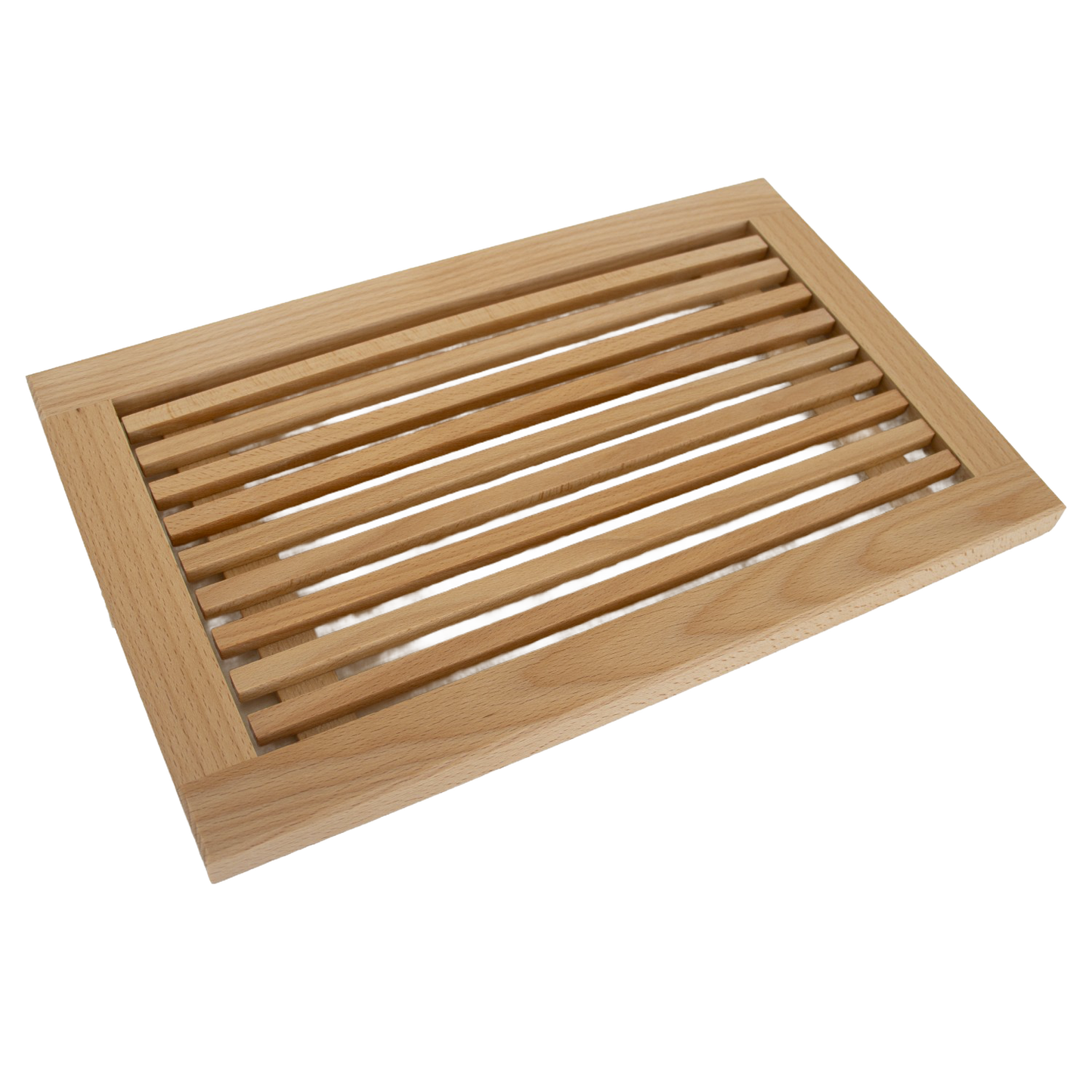 German-Made Bread Board with Crumb Tray – 16"x10"