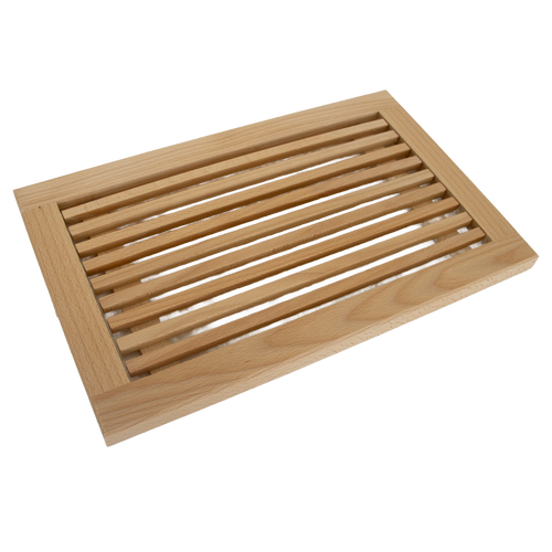 German-Made Bread Board with Crumb Tray – 16"x10"