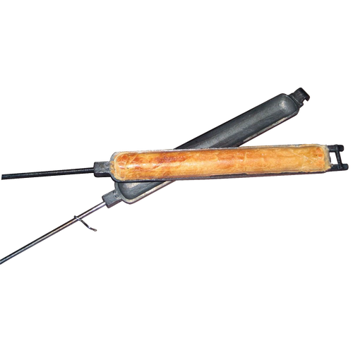 Handcrafted cast iron campfire bread baker with heavy-duty handles, perfect for baking fresh bread outdoors, featured in Kitchen & Food, Camping, and Cookware collections.