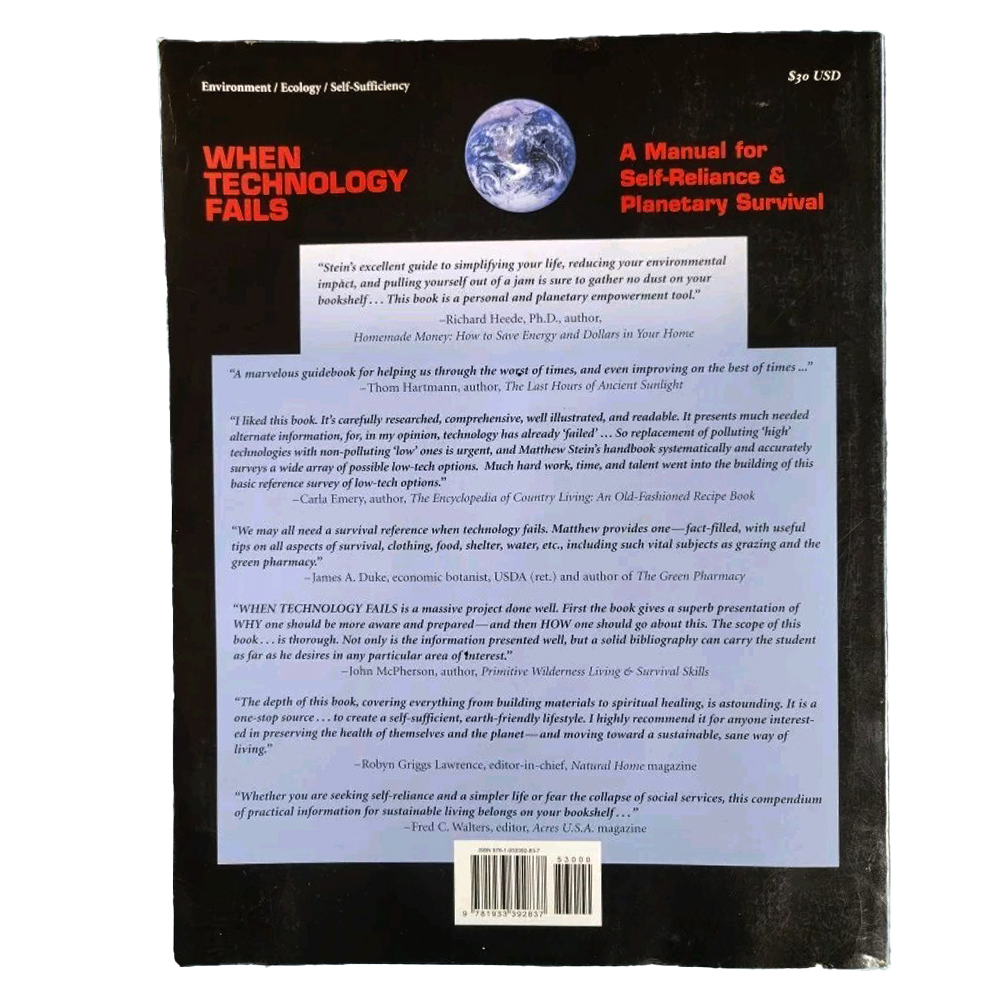 Back cover of a distinctive book offering a comprehensive manual on self-reliance and planetary survival, featured in Toys, Books & Games, Home and Garden How-To Books, Best Sellers, and Promo Eligible collections.