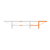 Steel extension frame with integrated log lifter in bright orange and gray, designed to increase sawing length for chainsaw mills, ideal for Farm, Garden & Tool and Wood Cutting collections.