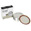 Pack of twelve silver-toned regular-mouth canning lids with brown BPA-free sealing compound rings, featuring simple labeling lines, ideal for Kitchen & Food and Food Preservation collections.