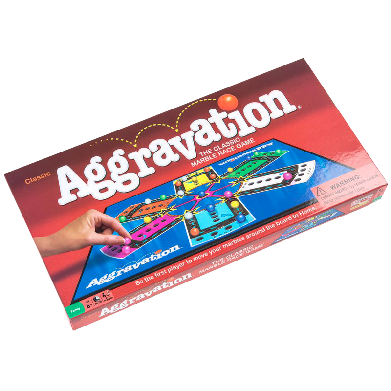Boxed classic marble race game with colorful board and marbles, shown with hand moving a piece, featured in Toys, Books & Games, and Table and Board Games collections.