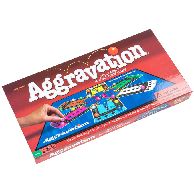 Boxed classic marble race game with colorful board and marbles, shown with hand moving a piece, featured in Toys, Books & Games, and Table and Board Games collections.
