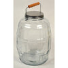 Clear replacement jar for 2-3/4 gallon butter churn with metal lid and wooden handle, handcrafted in USA, ideal for kitchen, specialty equipment, and making butter collections.