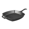 Square cast iron grill pan with seasoned ridges and dual handles, handcrafted in the USA, perfect for Kitchen & Food, Cookware, Cast Iron, and Best Sellers collections.