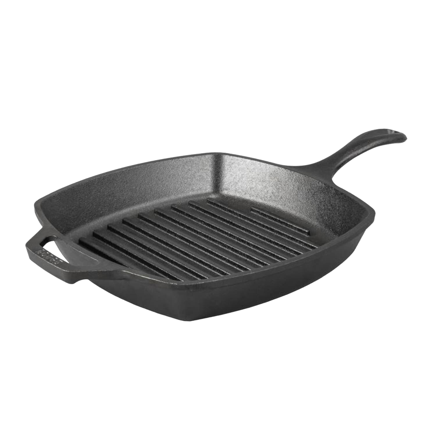 Square cast iron grill pan with seasoned ridges and dual handles, handcrafted in the USA, perfect for Kitchen & Food, Cookware, Cast Iron, and Best Sellers collections.