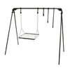 Sturdy coated steel fire bridge with four legs, chain-hung grilling grate, and adjustable hooks for versatile outdoor cooking; featured in Camping, Grilling, and Farm & Garden collections.