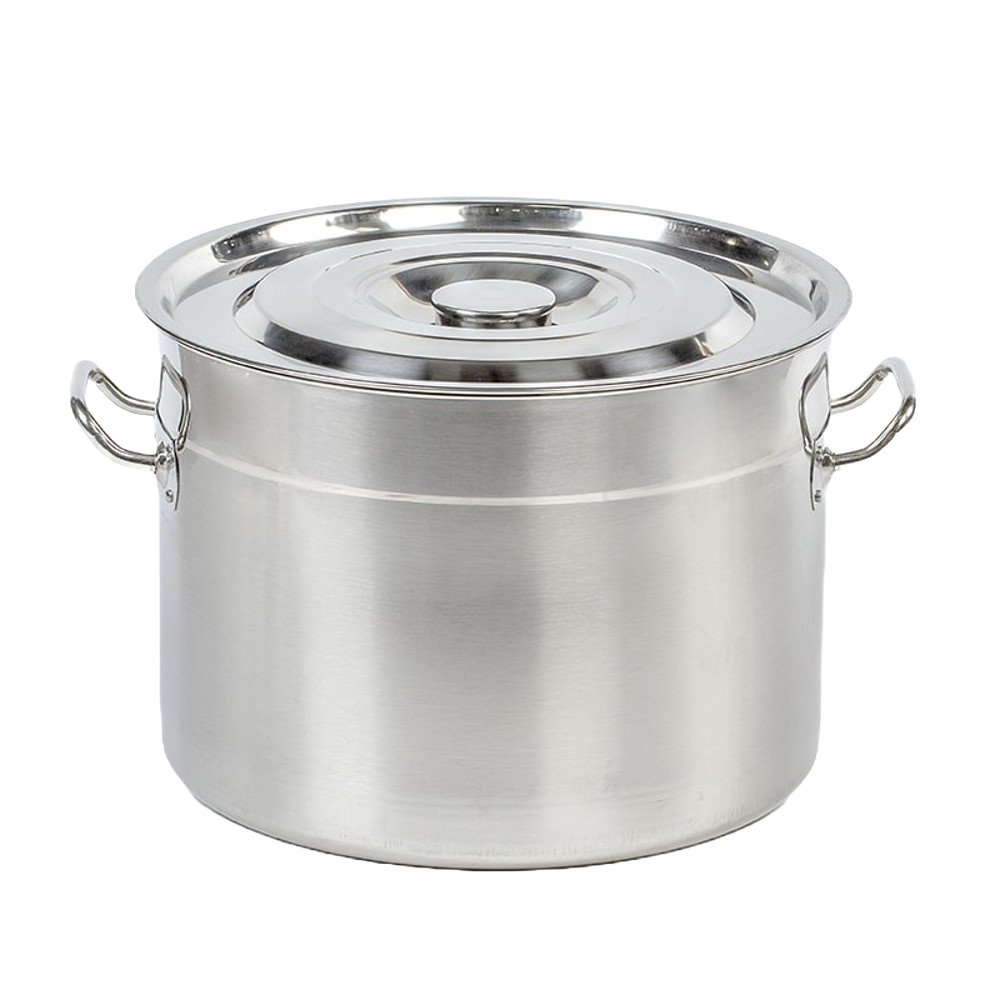Heavy-duty stainless steel canner and stockpot with lid, designed for water bath canning, food preservation, and versatile kitchen use in pots and pans and Kitchen & Food collections.