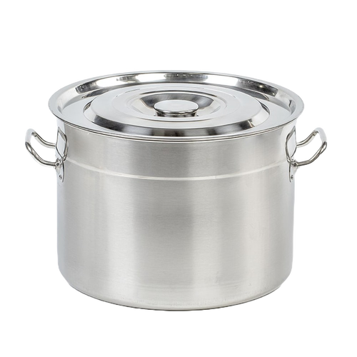 Heavy-duty stainless steel canner and stockpot with lid, designed for water bath canning, food preservation, and versatile kitchen use in pots and pans and Kitchen & Food collections.