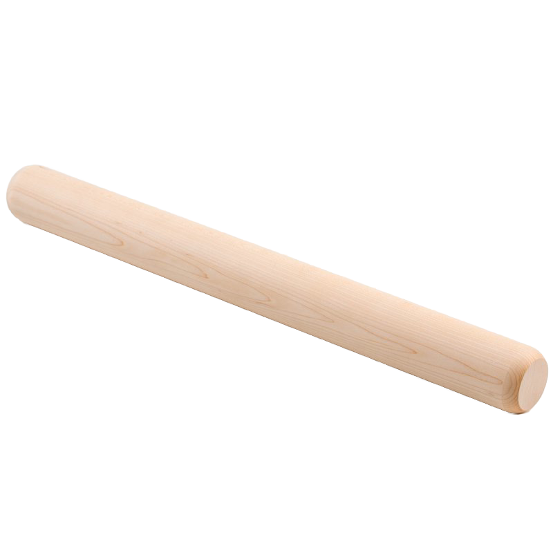 Smooth classic wooden rolling pin made from solid rock maple, handcrafted in the USA, perfect for baking tasks in Kitchen & Food, Cookware, and Baking Supplies collections.
