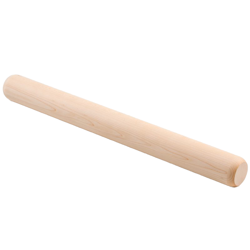 Smooth classic wooden rolling pin made from solid rock maple, handcrafted in the USA, perfect for baking tasks in Kitchen & Food, Cookware, and Baking Supplies collections.