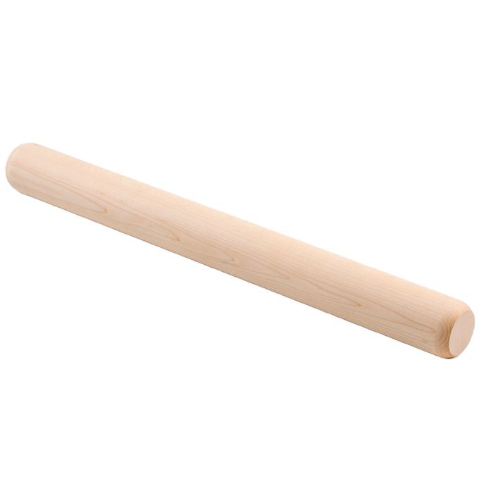 Smooth classic wooden rolling pin made from solid rock maple, handcrafted in the USA, perfect for baking tasks in Kitchen & Food, Cookware, and Baking Supplies collections.