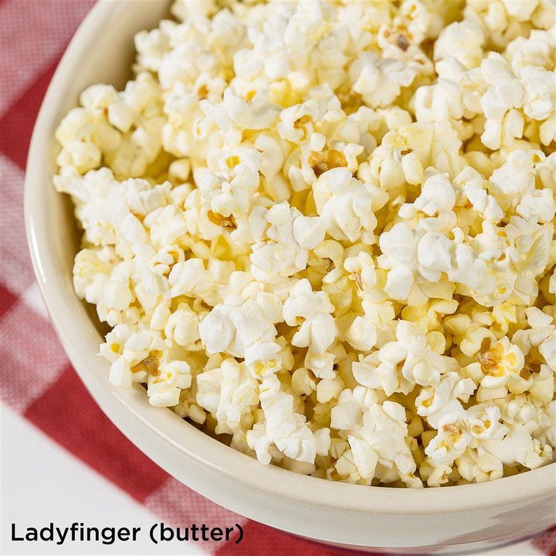 Bowl of light, fluffy butter-flavored popcorn made from unique heirloom kernels, perfect for a quick snack, featured in Kitchen & Food, Snacks and Sweets, USA Made collections.