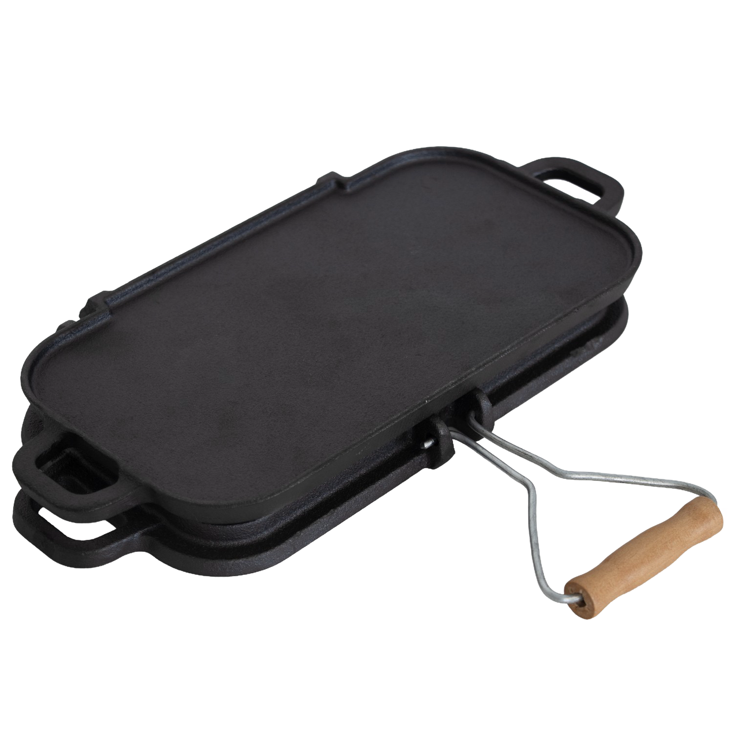 Lehman's Kitchen Compact Cast Iron Flip Griddle & Sandwich Press