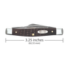 Traditional handcrafted Stockman knife with brown synthetic handle and sloped bolster, made in USA, featured in Farm, Garden & Tool, Knives & Axes, and Pocket Knives collections.