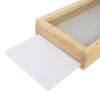 Handcrafted debris board made in USA with Coroplast material, designed to slide easily in a 5-frame screen base for monitoring hive mites, ideal for beekeeping and farm tools.