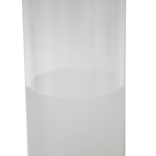 Frosted glass oil lamp chimney with a subtle bulge and 2-7/8 inch base, handcrafted for durability and style, perfect for Lamps & Lighting, Parts and Accessories, and Chimneys and Globes collections.
