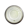 Top view of a translucent white drinking lid designed to fit wide-mouth jars, featuring a twist-open spout, part of Kitchen & Food, Dinnerware, and USA Made collections.