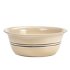 Handcrafted stoneware wash basin with classic blue stripe design, made in USA, perfect for Home & Decor and Household Helpers collections.
