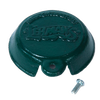Dark green cast iron replacement cap for Lehman's Reading 78 apple peeler, accompanied by a small metal screw, part of Farm, Garden & Tool and Apple Harvest Supplies collections.