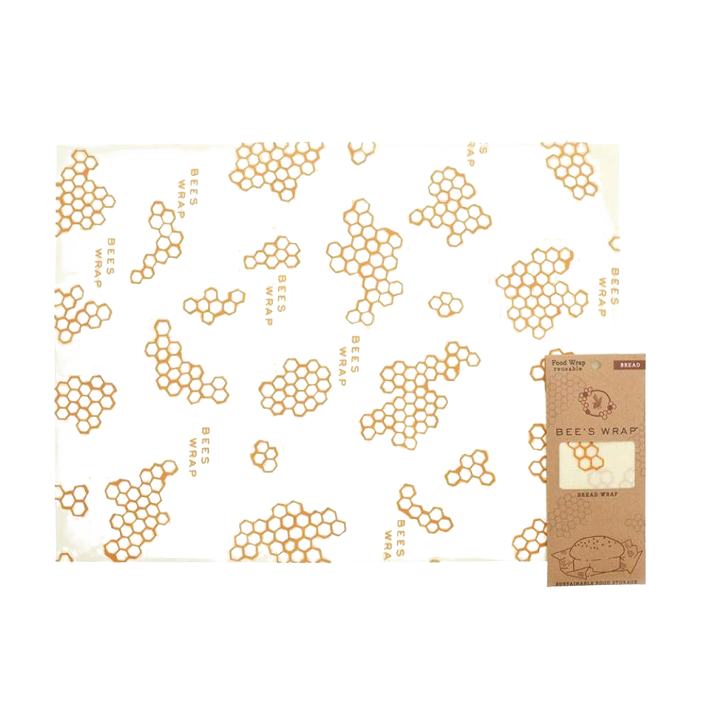 Handcrafted muslin cloth bread wrap infused with beeswax, featuring a honeycomb design, reusable and made in USA, ideal for Kitchen & Food, Storage and Serving, Bread Making Supplies, and Best Sellers collections.