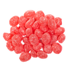 Close-up of sugar-coated hard candy pieces in bright red, showcasing a handcrafted classic American sweet favored in Kitchen & Food, Candy, USA Made, and Best Sellers collections.