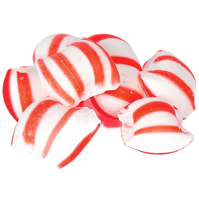 Cluster of light, airy sugar puffs with white and red stripes, handcrafted in the USA, perfect for Kitchen & Food, Snacks and Sweets, USA Made, Best Sellers, and Promo Eligible collections.