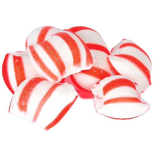 Cluster of light, airy sugar puffs with white and red stripes, handcrafted in the USA, perfect for Kitchen & Food, Snacks and Sweets, USA Made, Best Sellers, and Promo Eligible collections.