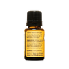 Amber glass bottle of handcrafted cinnamon leaf essential oil with black cap and detailed label, made in USA for aromatherapy, soapmaking, candlemaking, and health remedies.