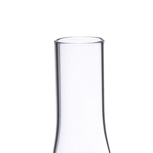 Handcrafted clear glass lamp chimney with a 1-1/2 inch base and subtle bulge, designed for lamps and lighting in Parts and Accessories, Chimneys and Globes, Best Sellers, and Promo Eligible collections.