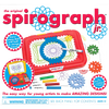 Colorful Spirograph Junior Set featuring large easy-to-use gears, washable markers, and a red carry-along desk with built-in storage trays for creative drawing in children's toys and arts and crafts collections.