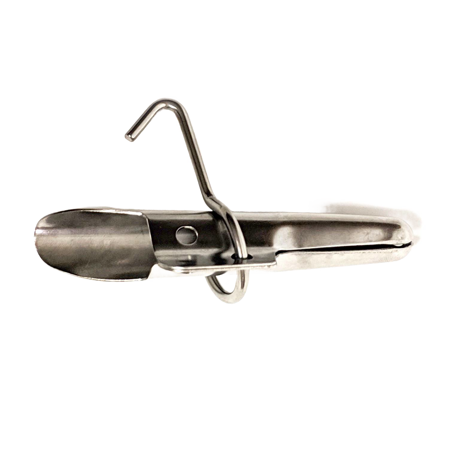 Heavy-duty handcrafted stainless steel bucket spile with a hooked hanger for hanging collection buckets during tree tapping, durable for Farm, Garden & Tool, Orchard and Grove, Maple Syrup Sugaring Supplies, Best Sellers, and Promo Eligible collections.