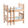 Handcrafted solid oak doll bunk beds with smooth finish and ladder, designed for 18-inch dolls, perfect for imaginative play in Toys, Books & Games, USA Made, Amish Made, Children's Toys, Dolls and Doll Accessories collections.