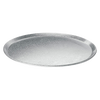 Round aluminum pizza pan with textured pebble surface for enhanced airflow, featuring reinforced edges for durability, ideal for kitchen, cookware, and best seller collections.
