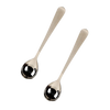 Set of two durable stainless steel long-handled serving spoons designed to fit pint and quart jars, ideal for Kitchen & Food, Storage and Serving, and Best Sellers collections.