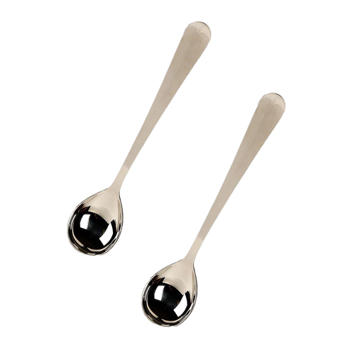 Set of two durable stainless steel long-handled serving spoons designed to fit pint and quart jars, ideal for Kitchen & Food, Storage and Serving, and Best Sellers collections.
