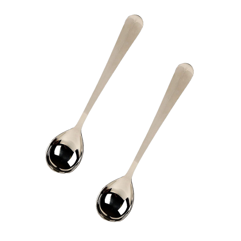 Set of two durable stainless steel long-handled serving spoons designed to fit pint and quart jars, ideal for Kitchen & Food, Storage and Serving, and Best Sellers collections.