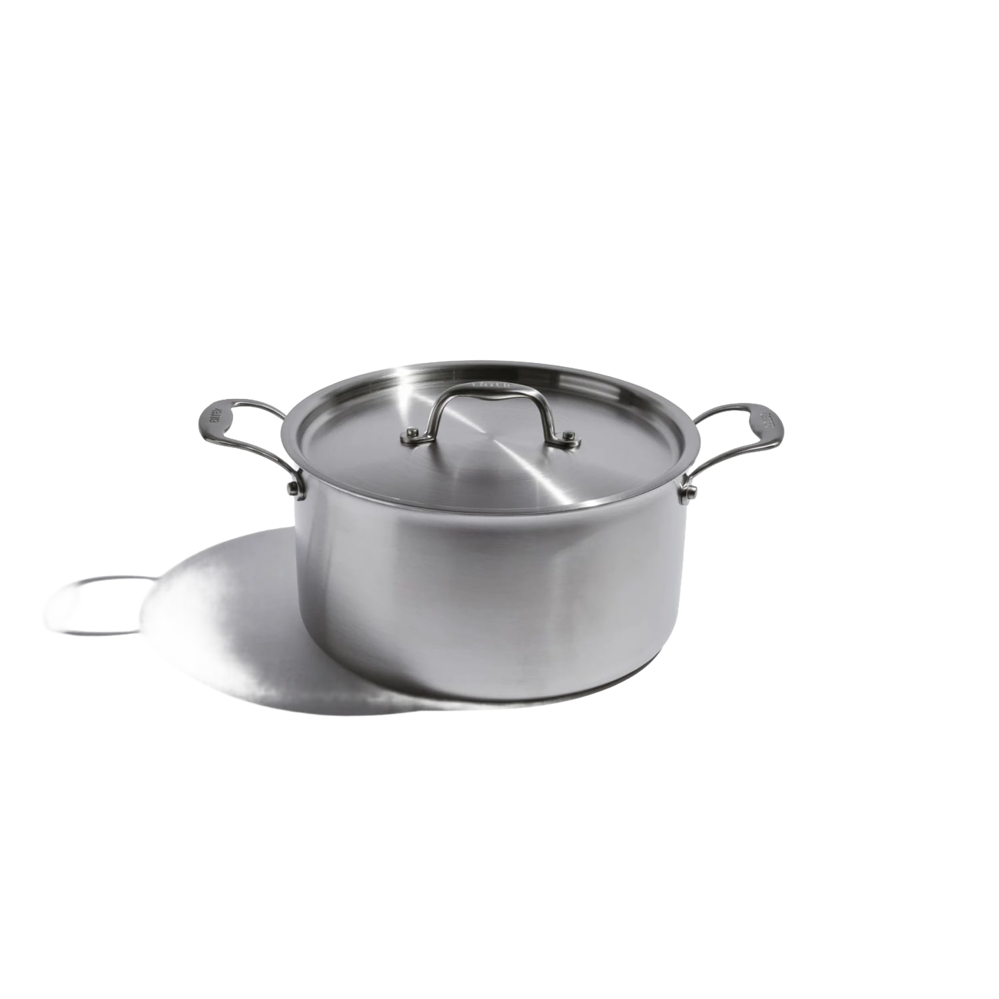 Handcrafted fully clad stainless steel 8-quart stock pot with lid, featuring sturdy handles, designed for durable use in Kitchen & Food, Cookware, and Pots and Pans collections.