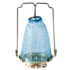 Unique handcrafted replacement mantle with blue mesh netting and metal frame, designed for durable nightly use in lamp parts and accessories collections.
